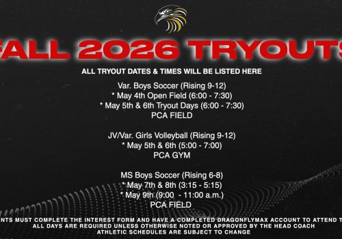 Save the Date: Fall 2026 Athletic Tryouts