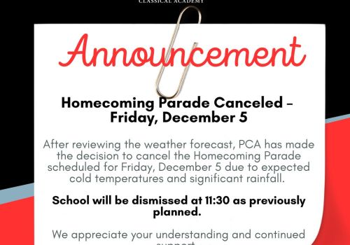 Homecoming Parade Canceled