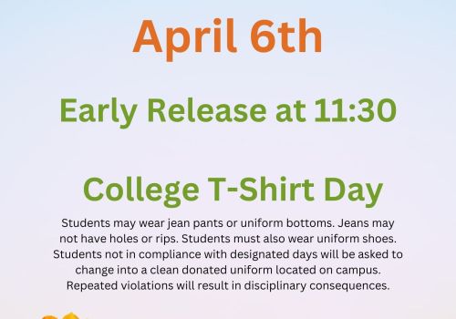 College T-Shirt and Early Release April 6th